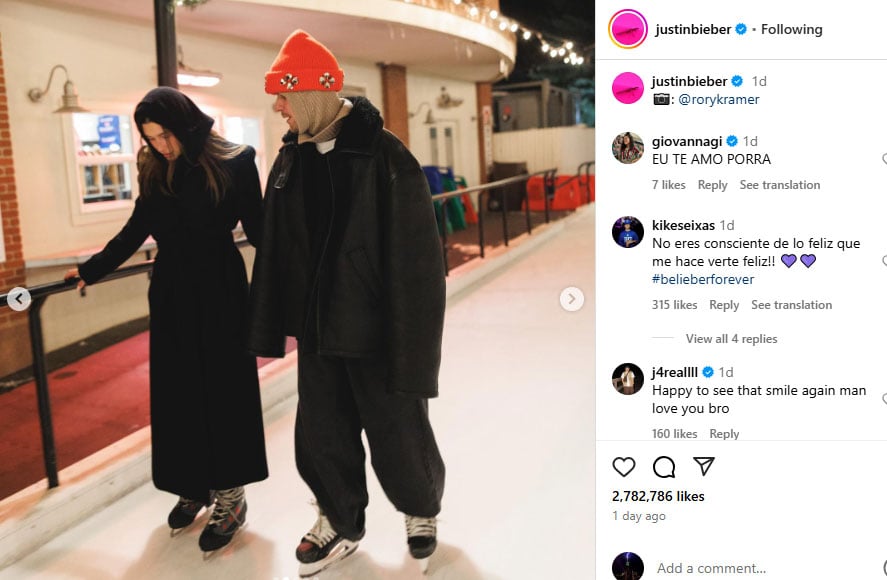 Justin Bieber, Hailey Bieber Enjoy Ice Skating Date