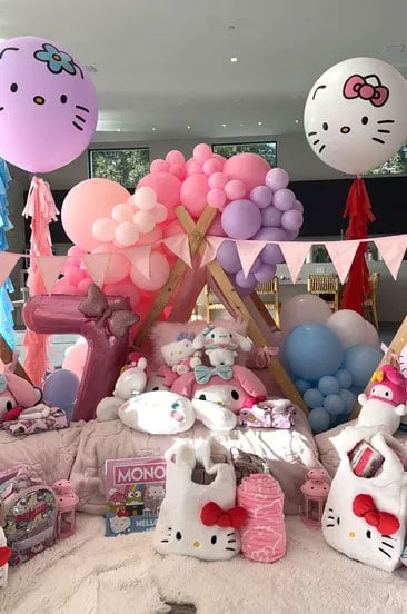 Kylie Jenner in festive mood for kids back-to-back birthdays