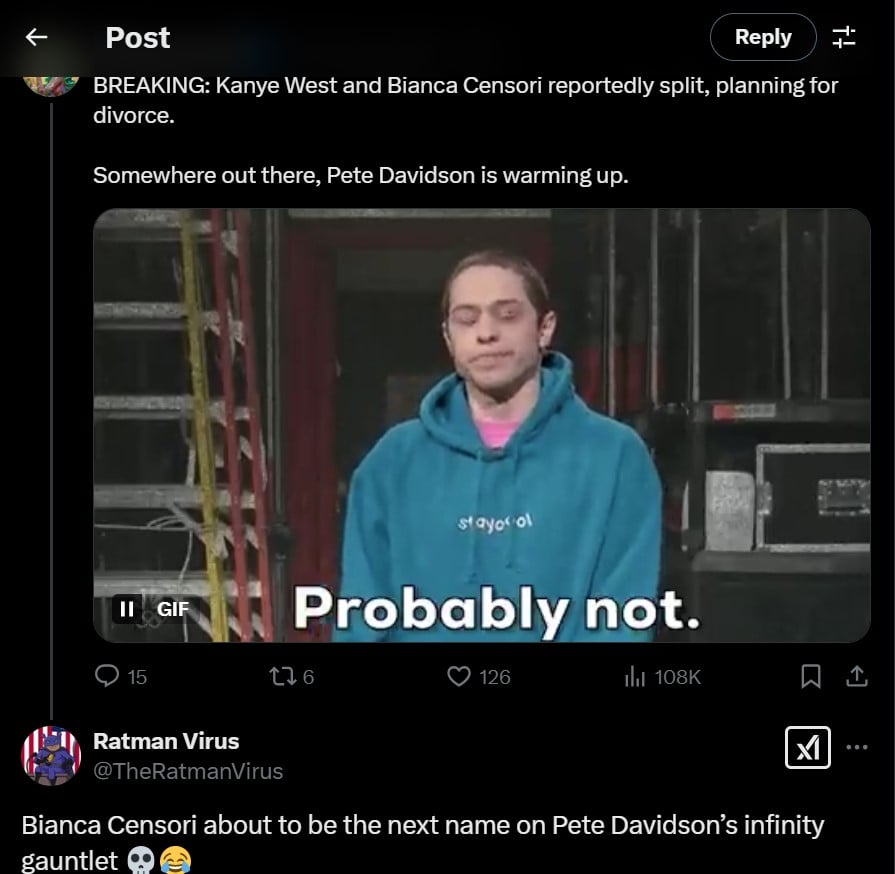 Pete Davidson gets the opportunity in the middle of Kanye West, Bianca Censori Divorce Drama