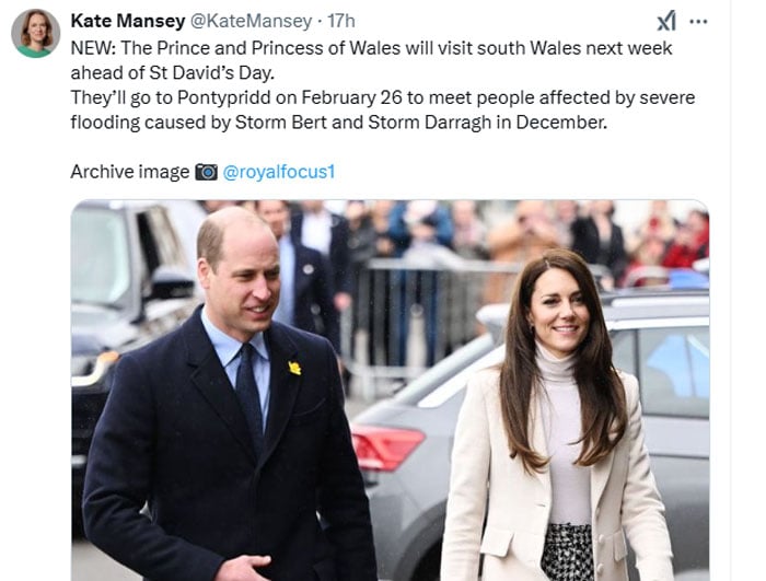 Kensington Palace publishes a major message about Kate Middleton, Prince William