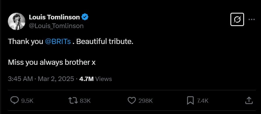 Louis Tomlinson misses his late One Direction -Bandmate Liam Payne