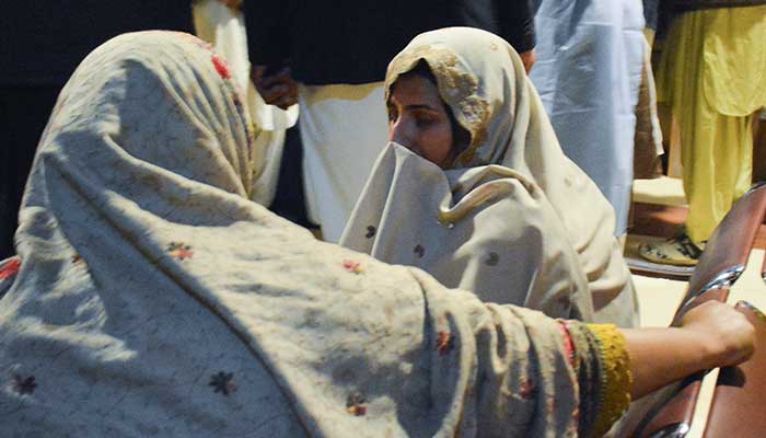 Passengers rescued from a train after it was attacked by militants sits at the Quetta, Balochistan Railway Station, Balochistan, March 12, 2025. - Reuters 