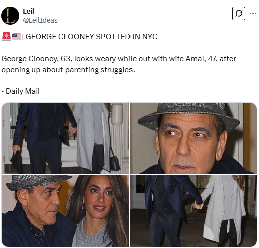 George Clooney, wife Amal steps out in NYC after sharing parenting matches