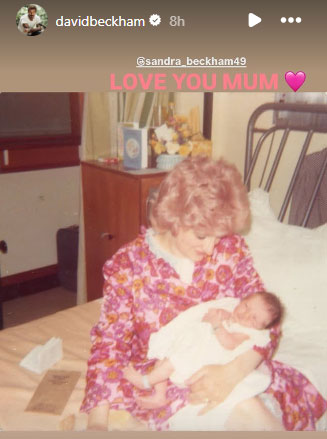 David Beckham's mother rarely shares glimpses from her childhood
