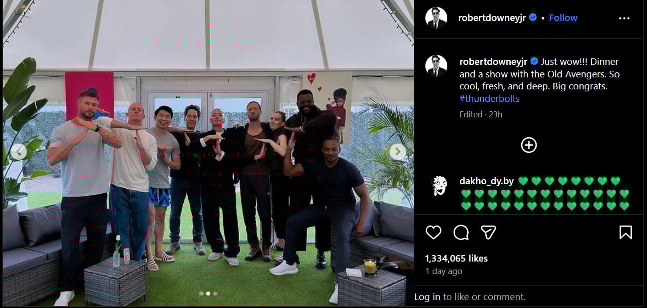 Robert Downey Jr. Share Major Post in front of Next Avengers