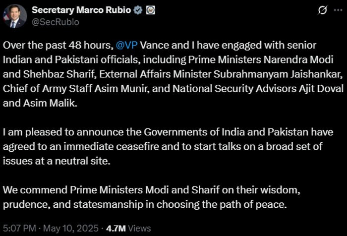World Leaders offer Pakistan-India ceasefire