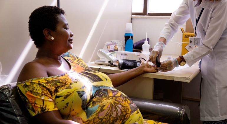 A pregnant and diabetic woman in Bahia, Brazil. A pregnant and diabetic woman in Bahia, Brazil.