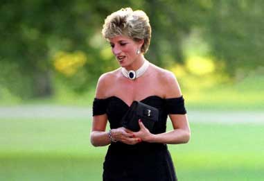 Princess Diana in her famous revenge dress
