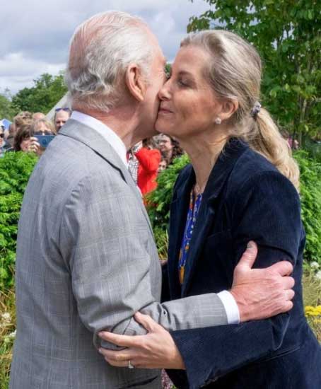 Duchess Sophie hugs King Charles after joint performance with Prince William