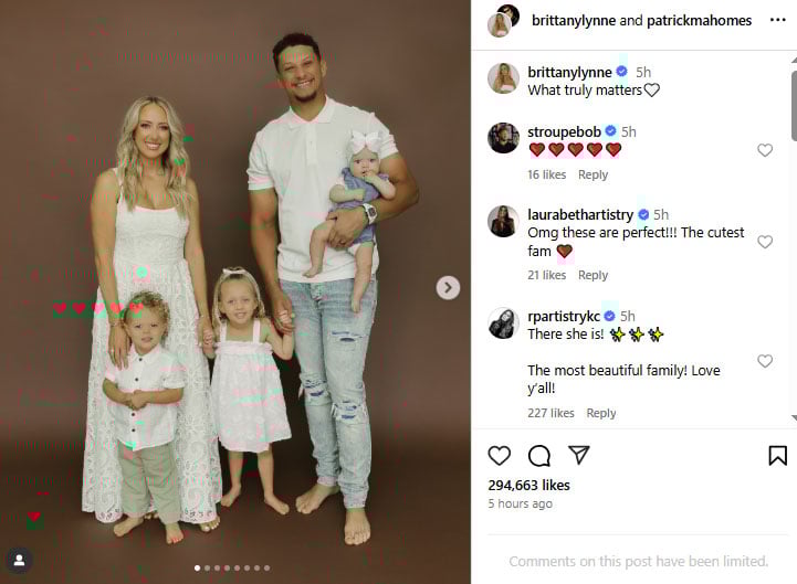 Brittany, Patrick Mahomes share the first glimpse of baby daughter Golden