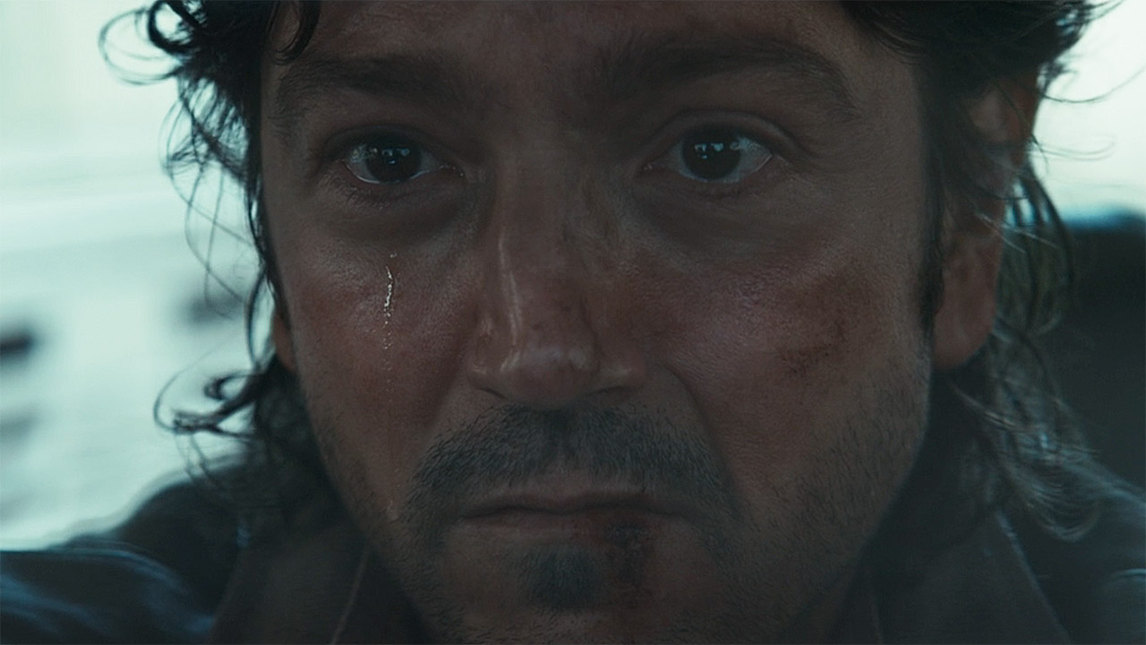 A close -up of Cassian Andor is crying in Andor season 2 paragraph 8