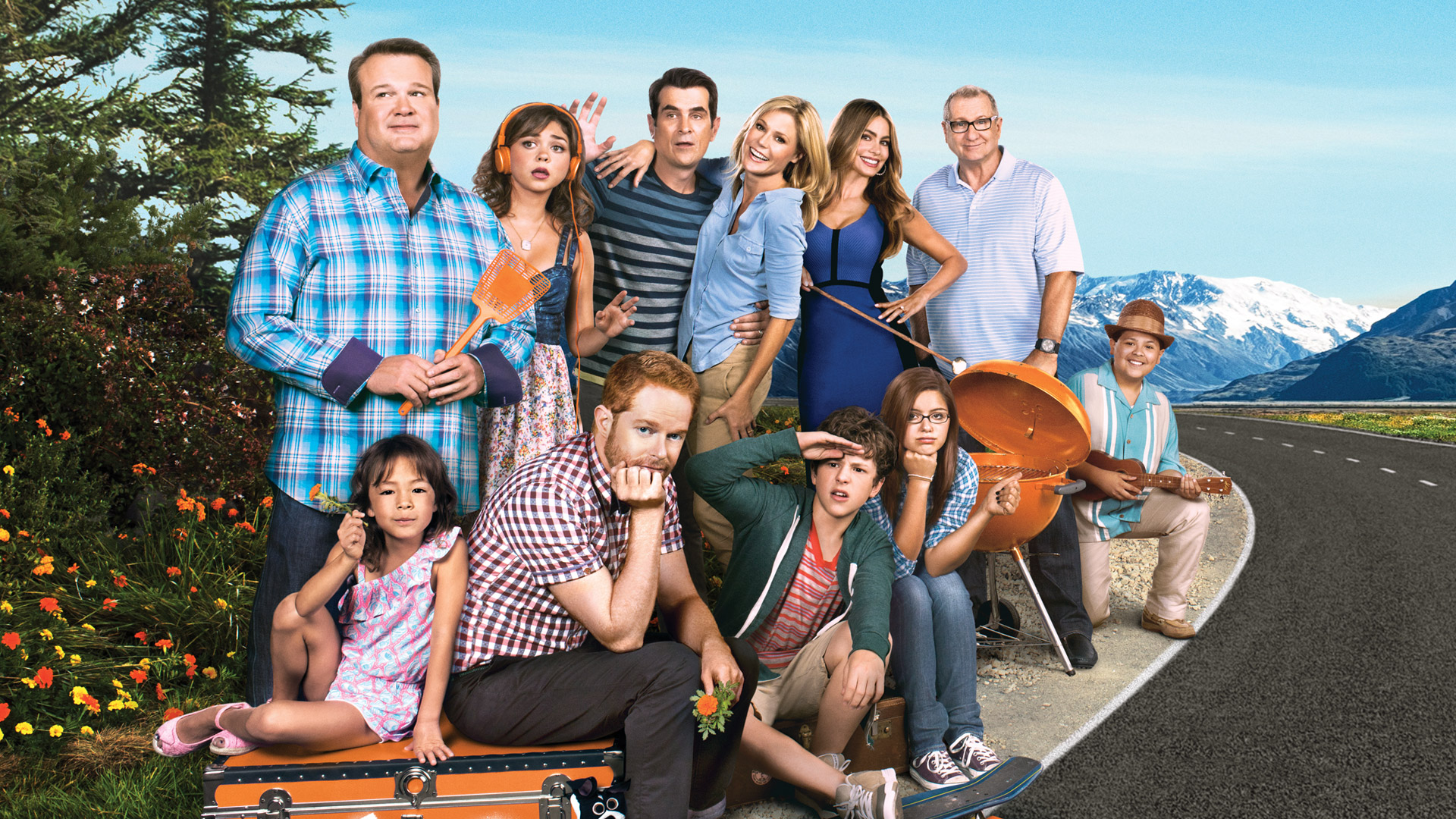 An advertisement still for modern family