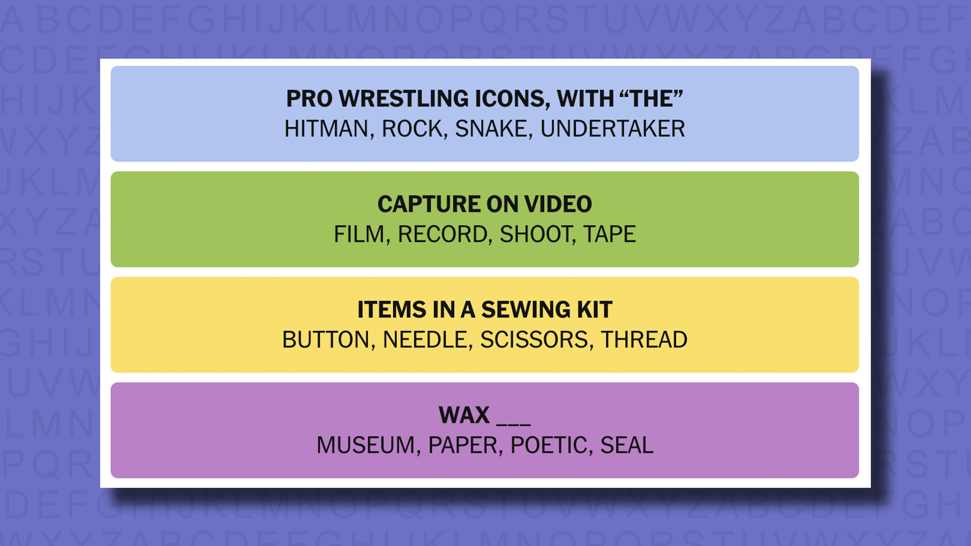 New -Connections Reply to Games 740 On a Purple Background