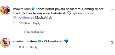 Sanam Saeed, Mohib Mirza announces the birth of baby boy