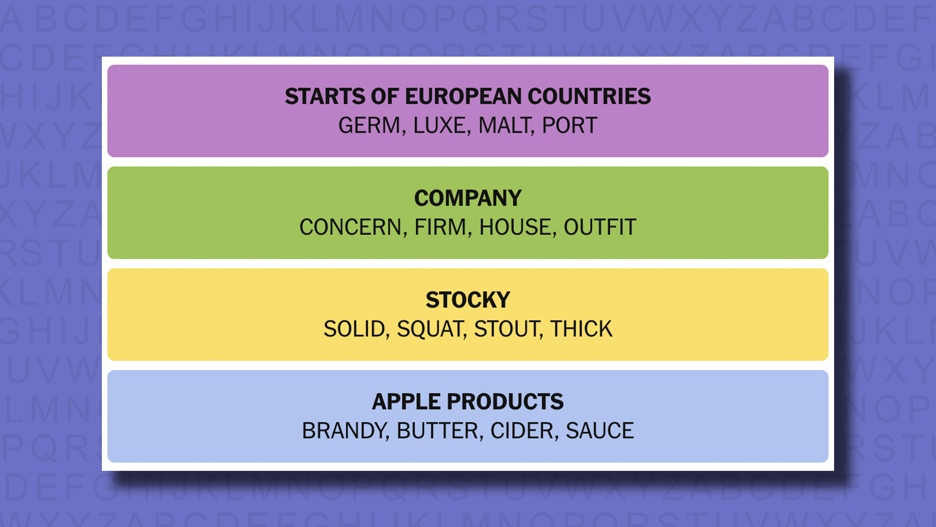 New -Connections Reply to Games 741 on a Purple Background