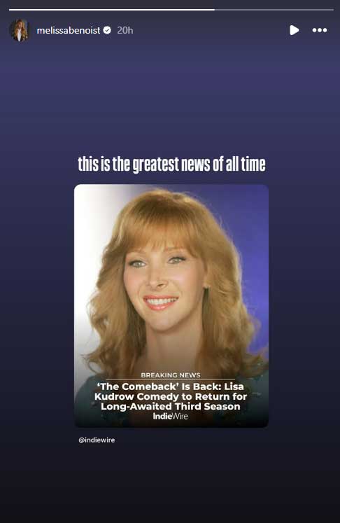 Melissa Benoist responds to Lisa Kudrows returning to comeback