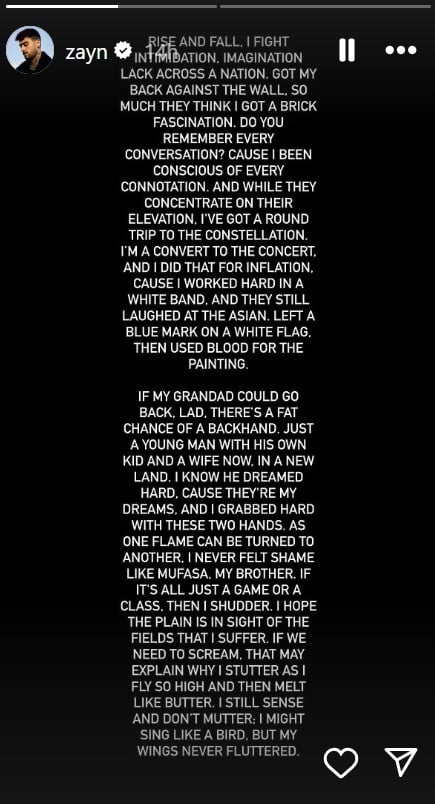 Zayn Malik calls a direction in explosive rap