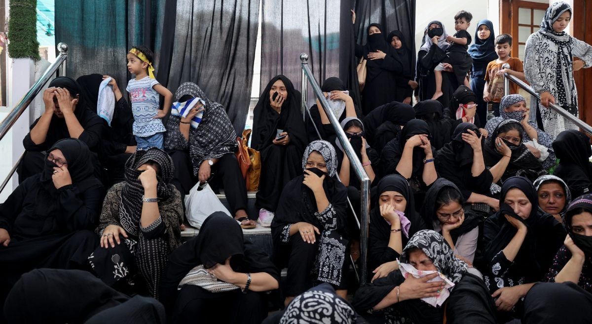 Women mourns under the memorial of Ashura in New Delhi, India, July 6, 2025. - Reuters