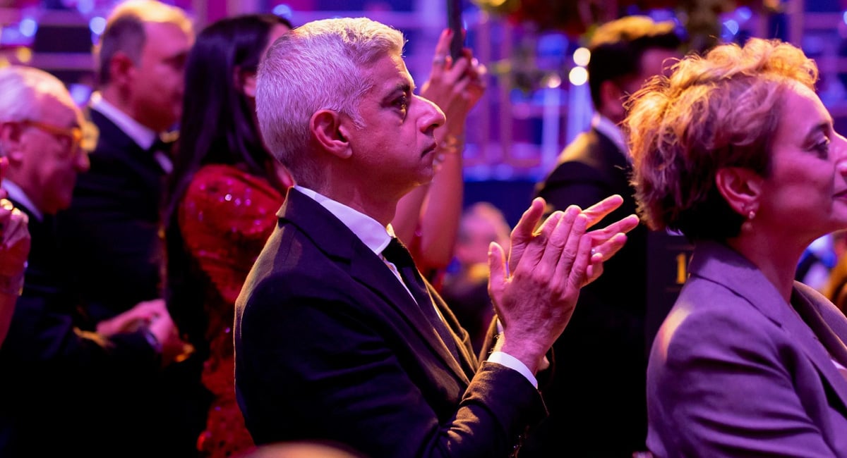 London Mayor Sadiq Khan welcomes during the celebration of the 50th anniversary of Bestway Group in Royal Albert Hall, London, UK. - Reporter