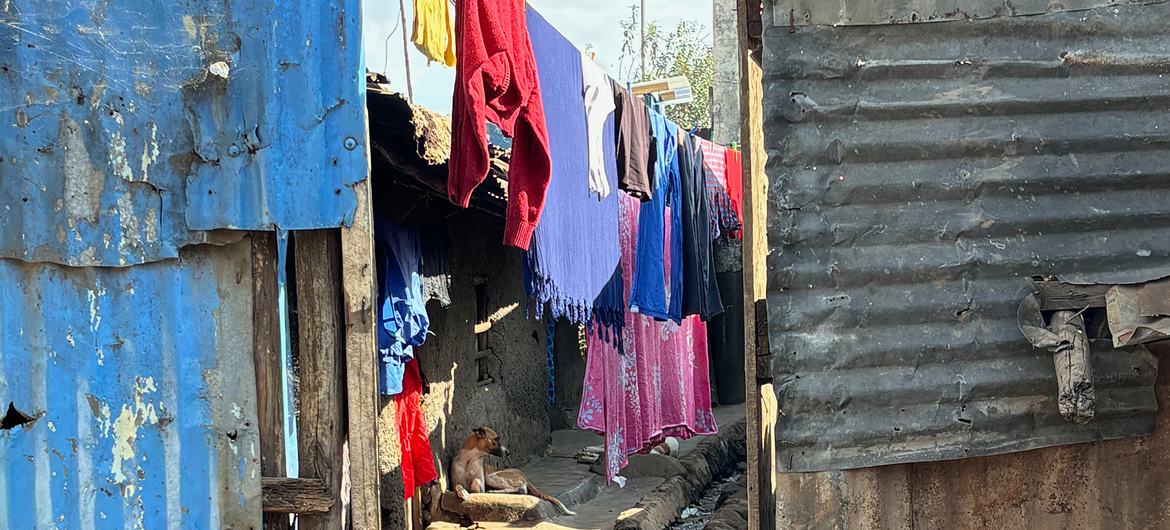 The Mathare slum in Nairobi houses 500,000 people within 5 square kilometers.