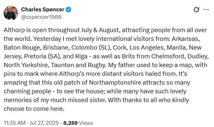 Charles Spencer becomes emotional as he talks about Princess Diana after Harry's Peace Summit