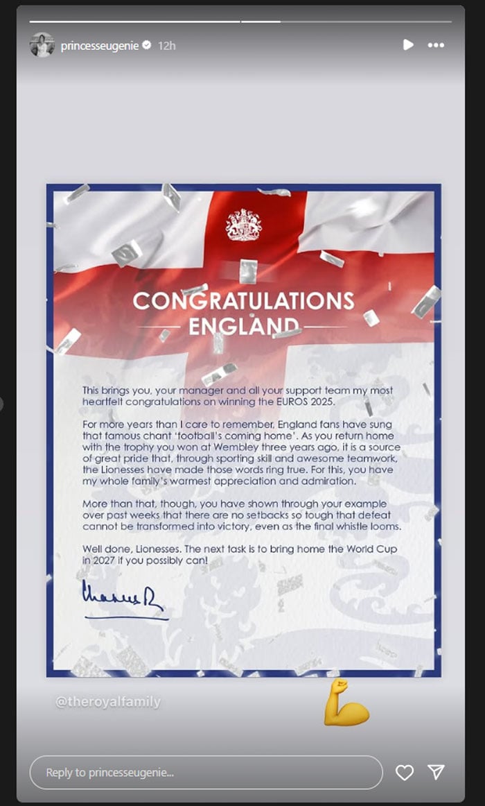 Princess Eugenie responds as King Charles sends out statement after exciting news