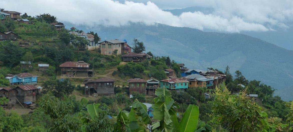 Hakha, the capital of Chin State in Myanmar.