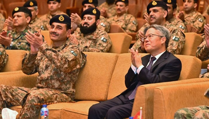 Coas Field Marshal Asim Munir participates in 98. Founders Jubilee for People's Liberation Army (PLA) in China at GHQ on August 1, 2025. - ISPR