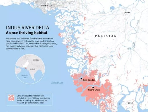 Indus River Delta. - AFP
