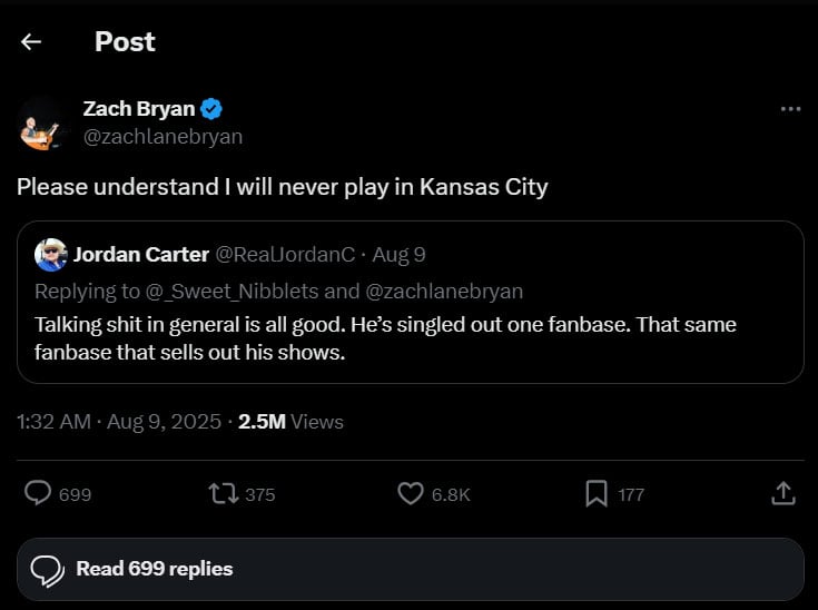 Zach Bryan gives great promise on social media