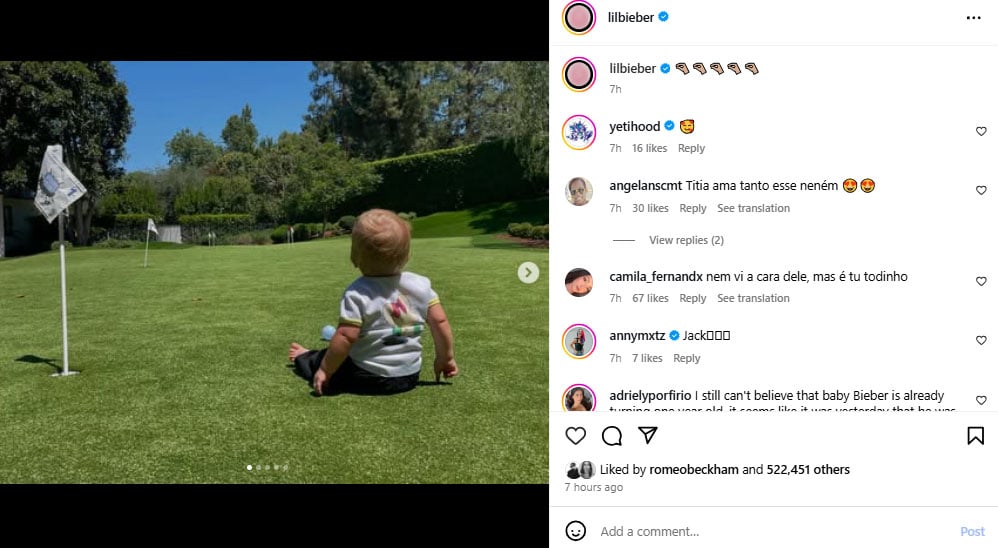 Justin Bieber melts hearts in matching clothes with son jack blues