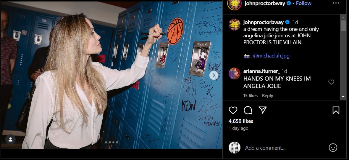 Angelina Jolie gets the dream to come true of the role crew and crew