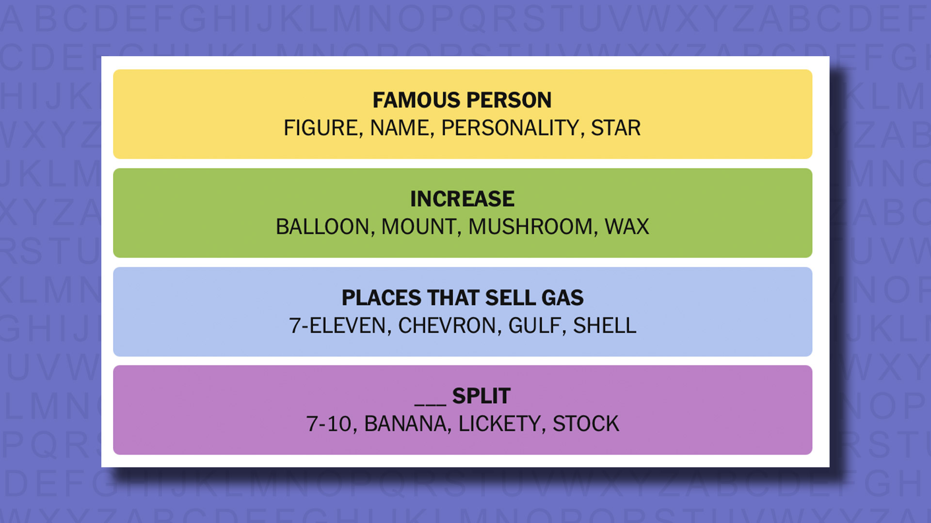 New -Connections Reply to Games 810 on a purple background