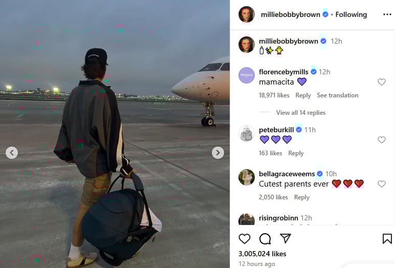 Millie Bobby Brown first shares ever glimpses of her adopted baby