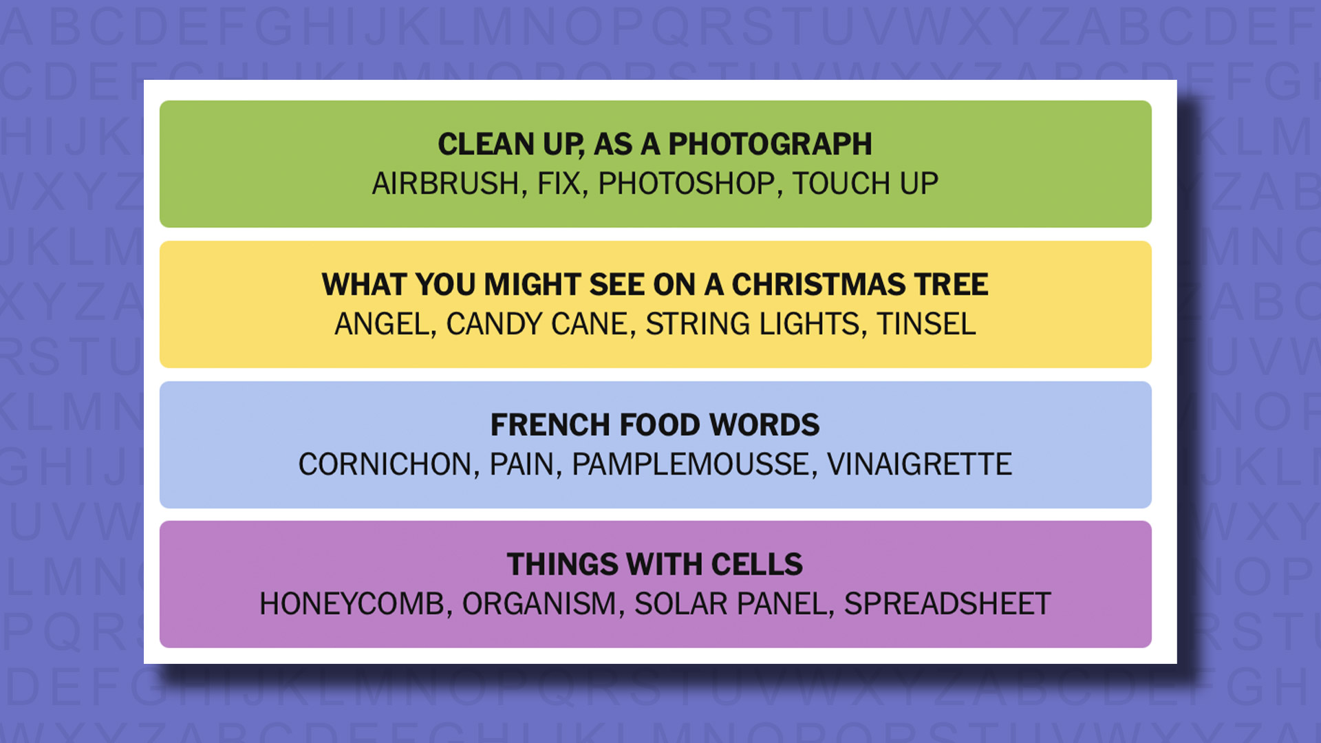 New -Connections Reply to Games 816 on a purple background