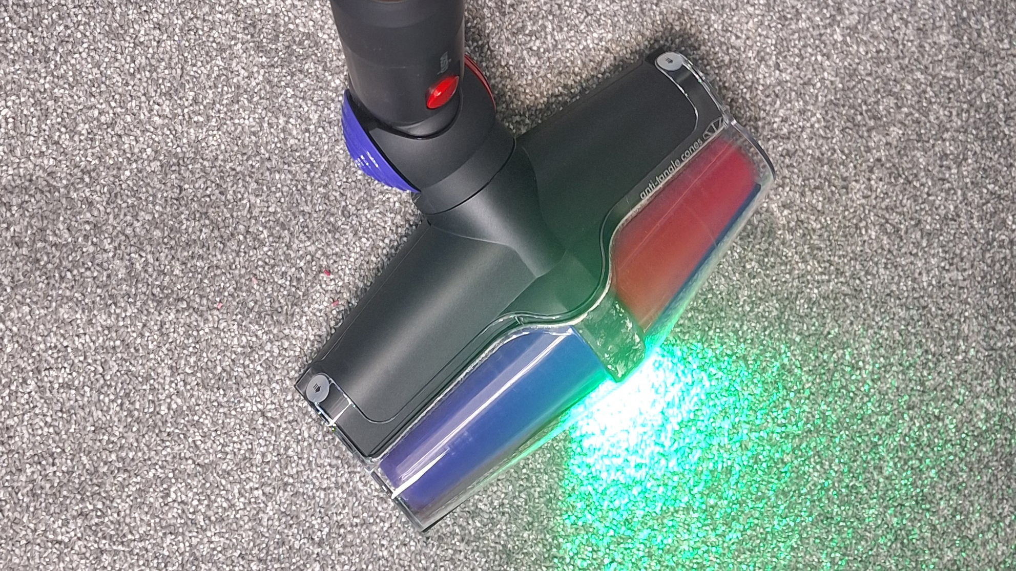 Laser Lighting on Dyson V16 Stamp Stick Vacuum