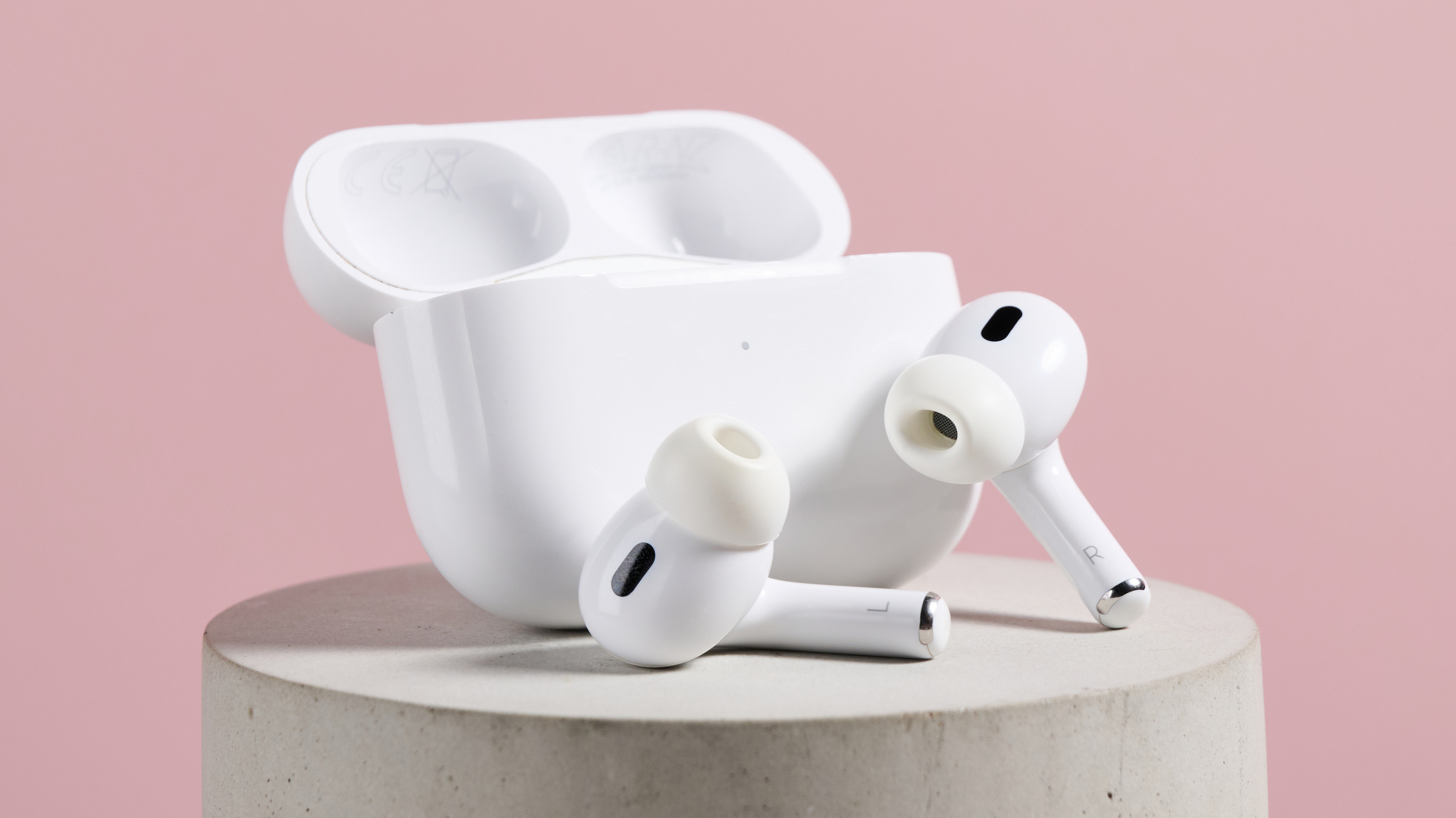 AirPods Pro 2 earplugs next to their case