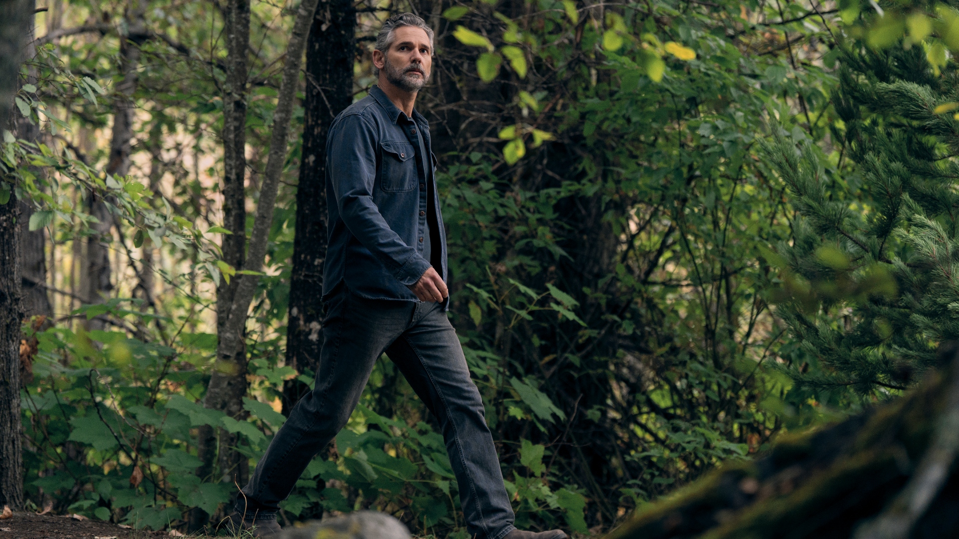 Kyle walks through the park in untamed season 1