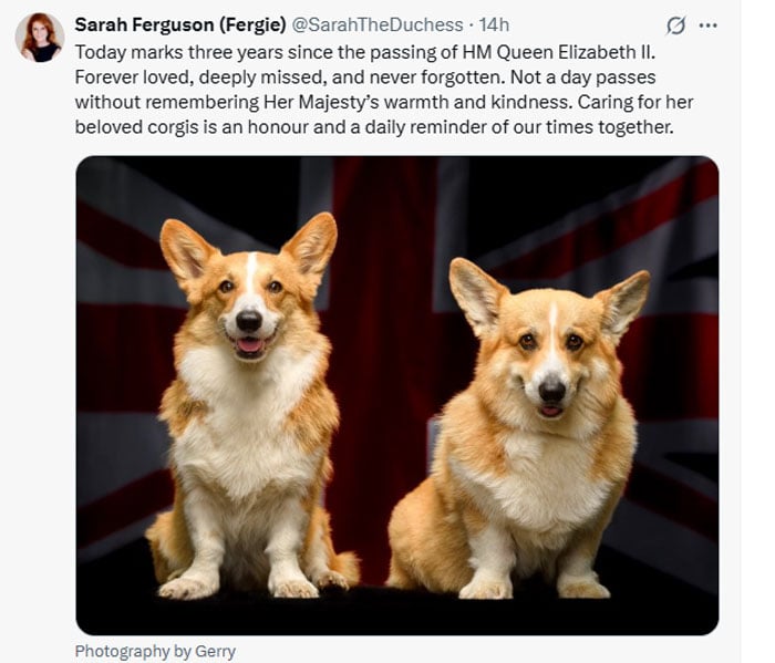 Sarah Ferguson remembers Queen Elizabeth on the third year of death