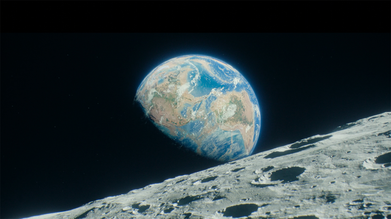 A shot of Planet Earth As Set from Over the Moon in Foundation Season 3 Section 10