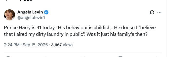 Meghan, Harry's Major Critic responds to his comments regarding reserve