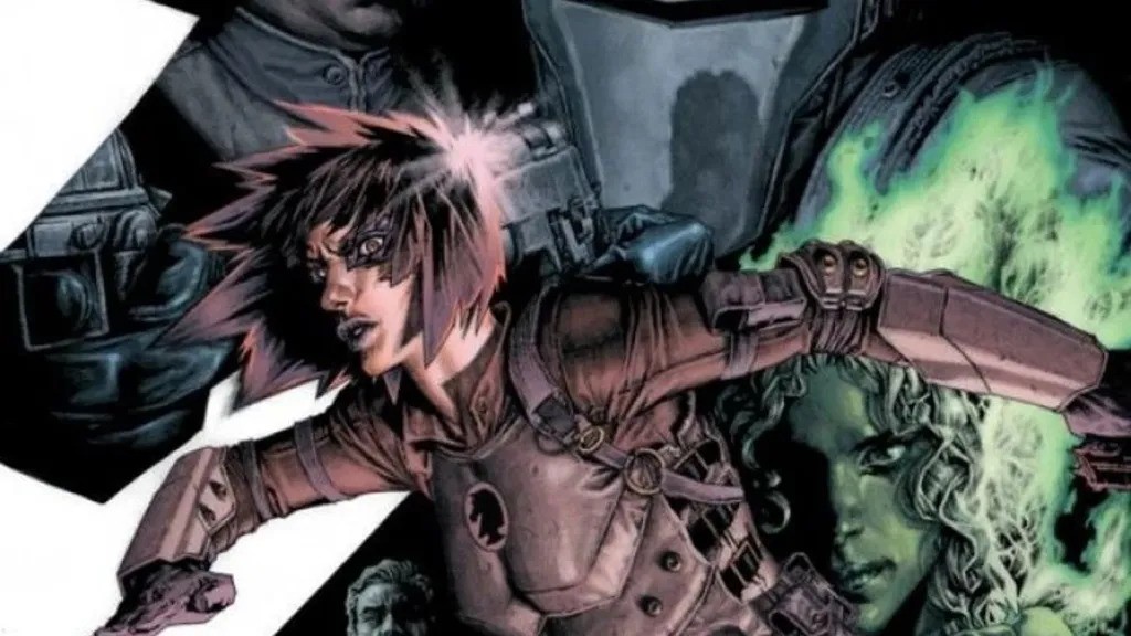 A screen shot of a DC comic series showing Sasha Bordeaux that beats a position