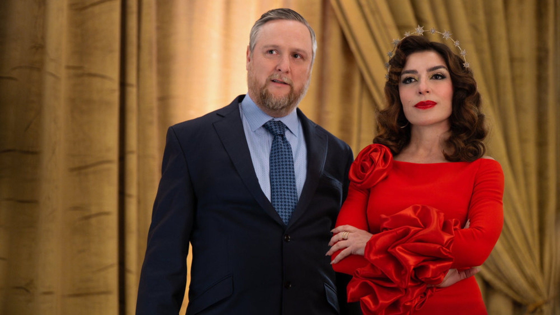 Esmeralda and Ken stand together in paper season 1