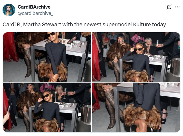 Cardi B goes with daughter on new fashion week