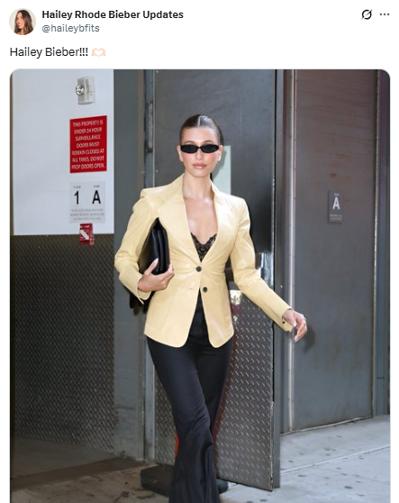 Hailey Bieber Stuns by her brand launch in New York City