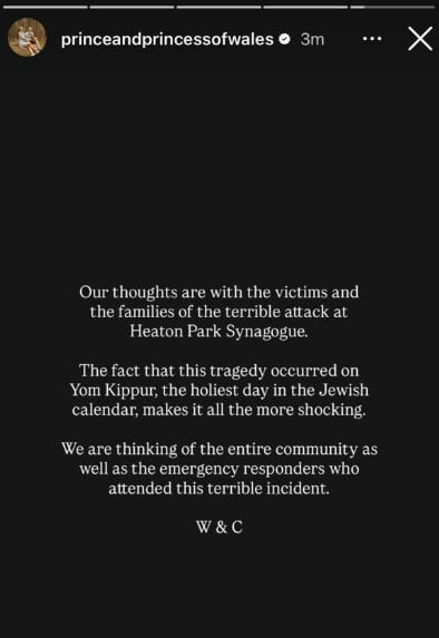 Prince and Princess of Wales release an emotional message