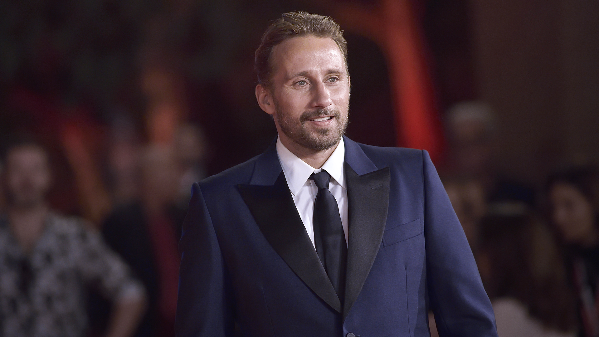 Matthias Schoenaerts who post for photographs at Rome Film Festival 2022