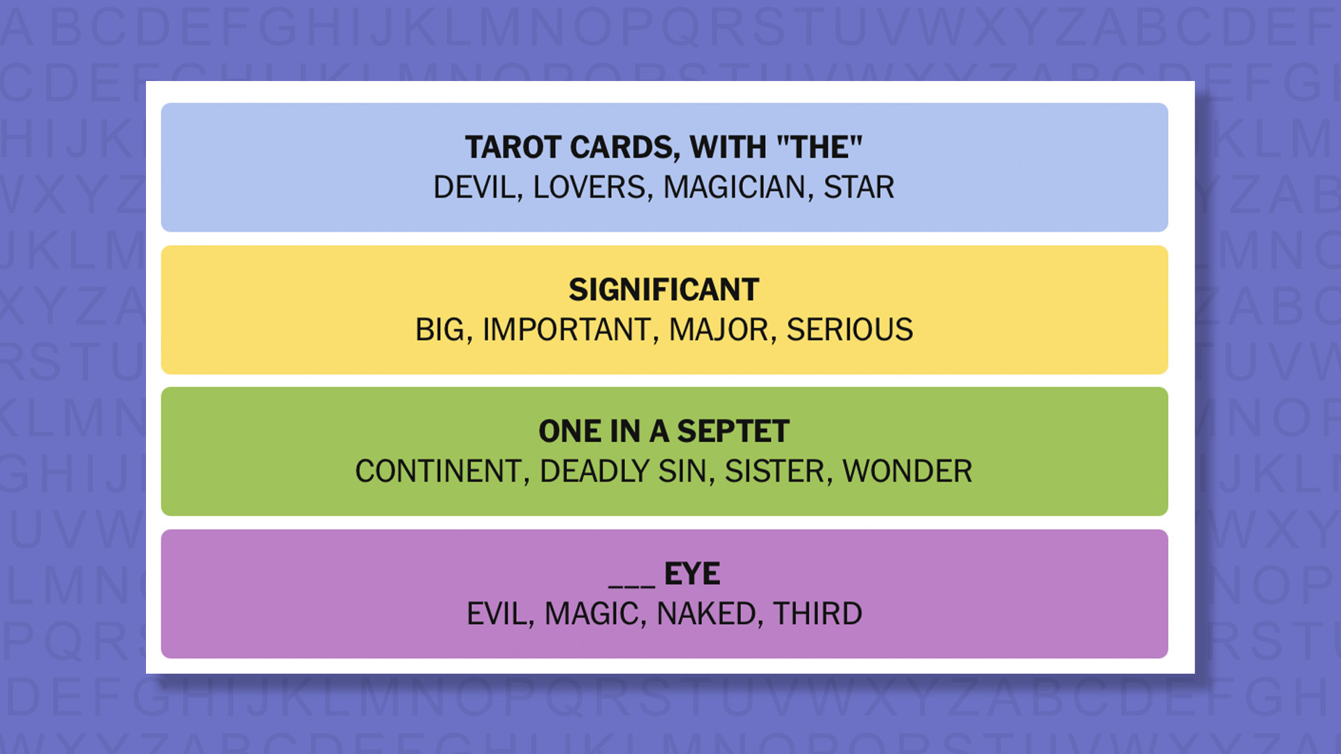 New -Connections Reply to Games 852 on a purple background