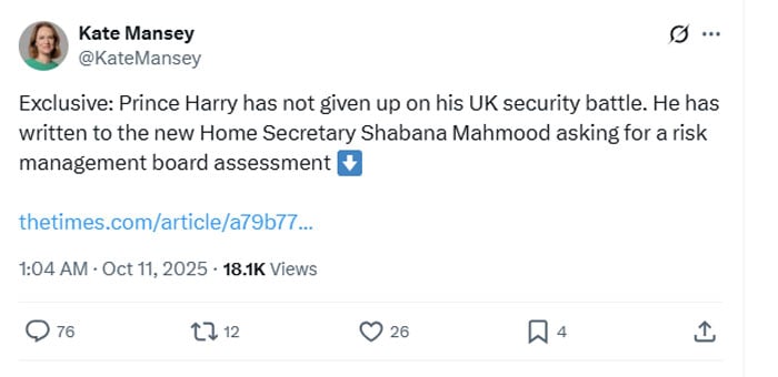 Prince Harry takes another big step for security in Britain