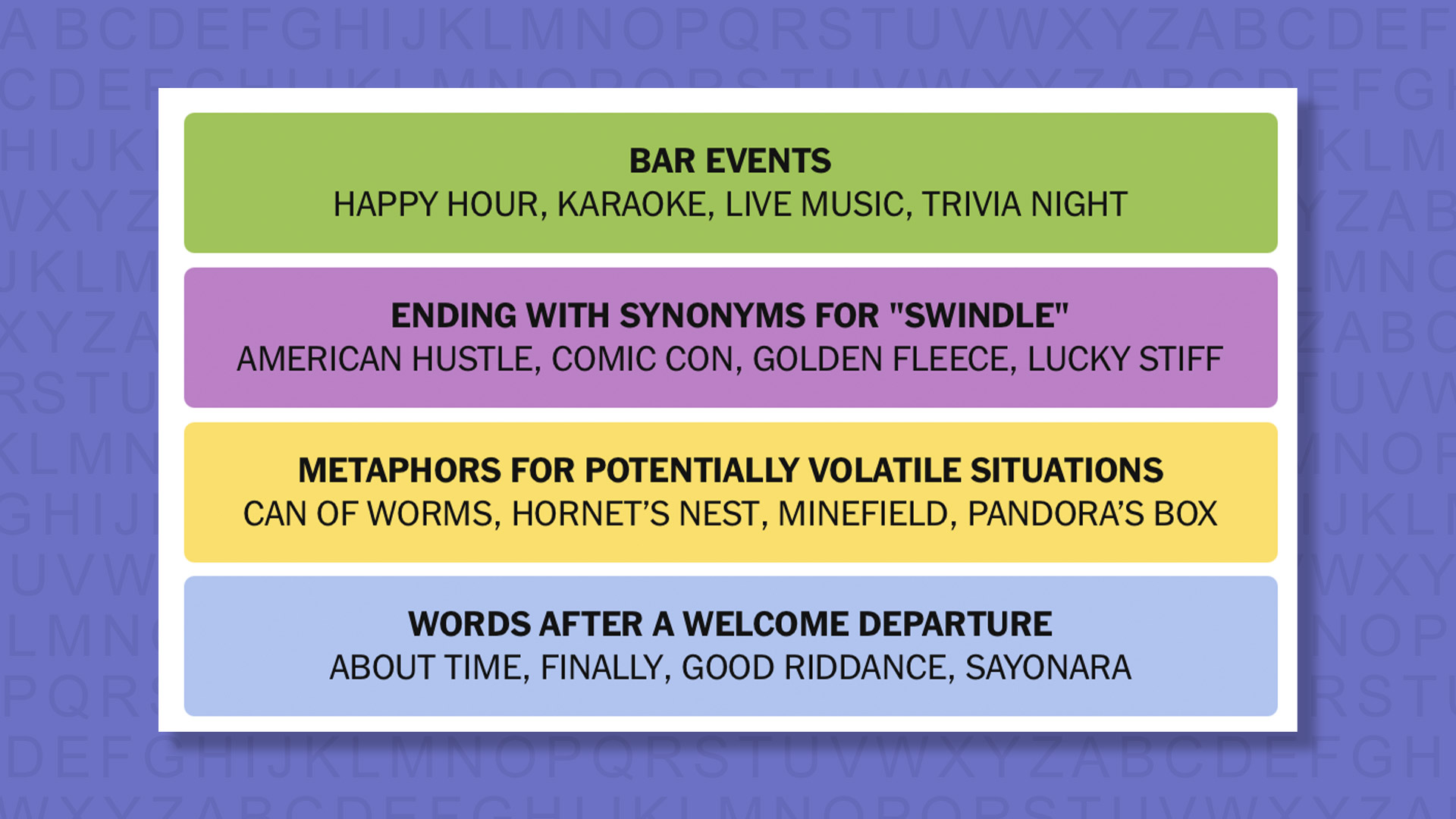 New -Connections Reply to Games 855 on a Purple Background